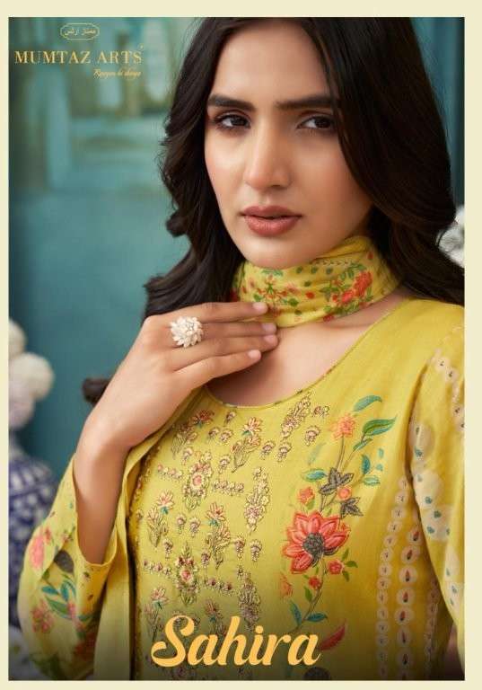 MUMTAZ ARTS SAHIRA 1401 TO 1406 SERIES PURE LAWN CEMRIC EMBROIDERY PAKISTANI DRESSES-00201
