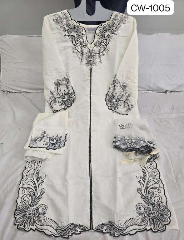 MUSHK CW-1005 NX DESIGNER HEAVY RAGGA ROMAN SILK HEAVY EMBROIDERED DRESSES-00011