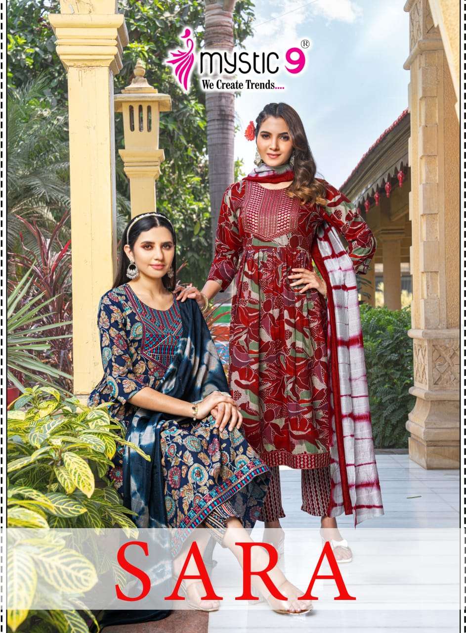 MYSTIC9 SARA VOL-1 16001 TO 16008 SERIES PURE CAPSULE PRINTED DRESSES-00140