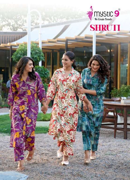 MYSTIC9 SHRUTI VOL-1 PURE FANCY PRINTED CO-ORD SET-00140