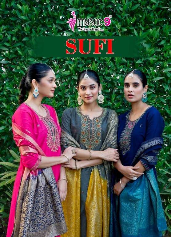 MYSTIC9 SUFI VOL-1 1001 TO 1008 SEREIS PURE SILK DRESSES-00140