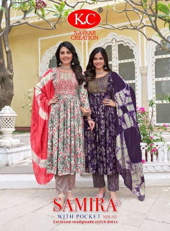 NAVKAR SAMIRA VOL-5 5001 TI 5008 SERIES PURE CAPSULE PRINTED DRESSES-00093