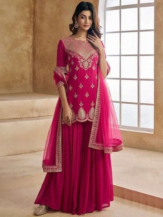 NIDHI BY ASLIWHOLESALE DESIGNER PURE GEORGETTE EMBROIDERY DRESSES-00264
