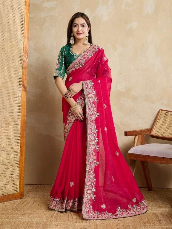 OREVA VOL-1 BY ASLIWHOLESALE DESIGNER PURE CHIFFON SAREES-00066