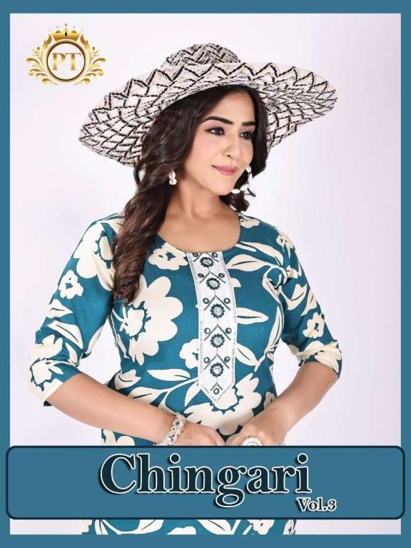 PADMAVATI TEXTILE CHINAGARI VOL-03 PURE RAYON PRINTED KURTIS-00014