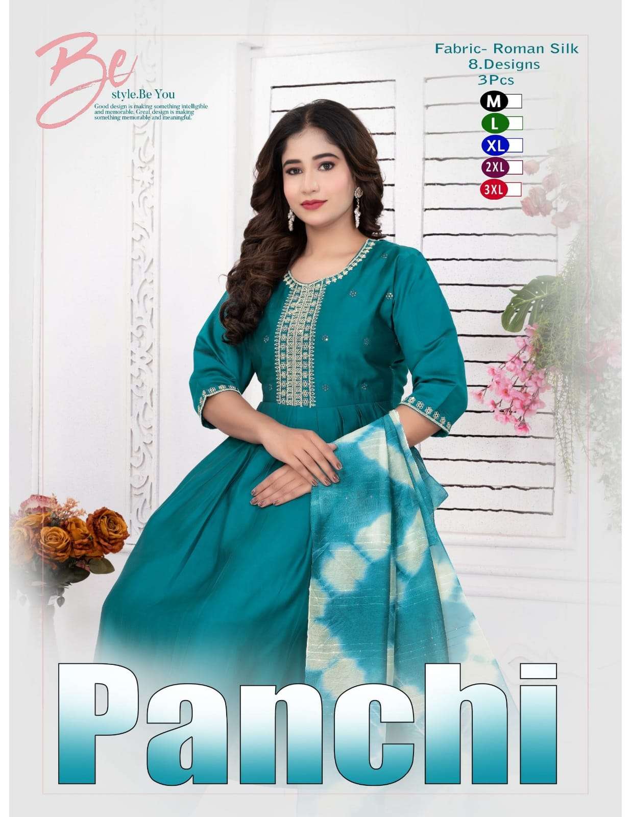 PANCHI VOL-04 BY ASLIWHOLESALE DESIGNER PURE ROMAN SILK DRESSES-00093