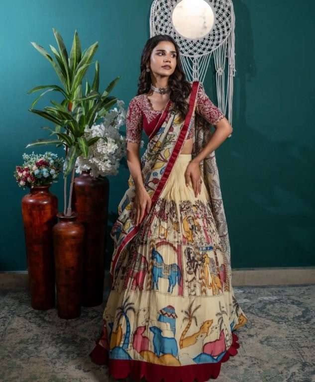 PC-513 BY ASLIWHOLESALE DESIGNER PURE CHINNON SILK EMBROIDERY LEHENGAS-00045