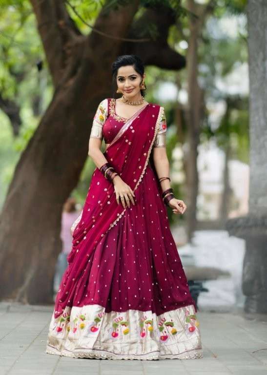 PC-515 COLOUR BY ASLIWHOLESALE DESIGNER PURE GEORGETTE LEHENGA-00045