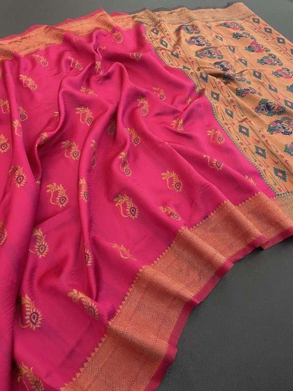PENNY VOL-71 BY ASLIWHOESALE DESIGNER PURE LICHI SILK SAREES-00081