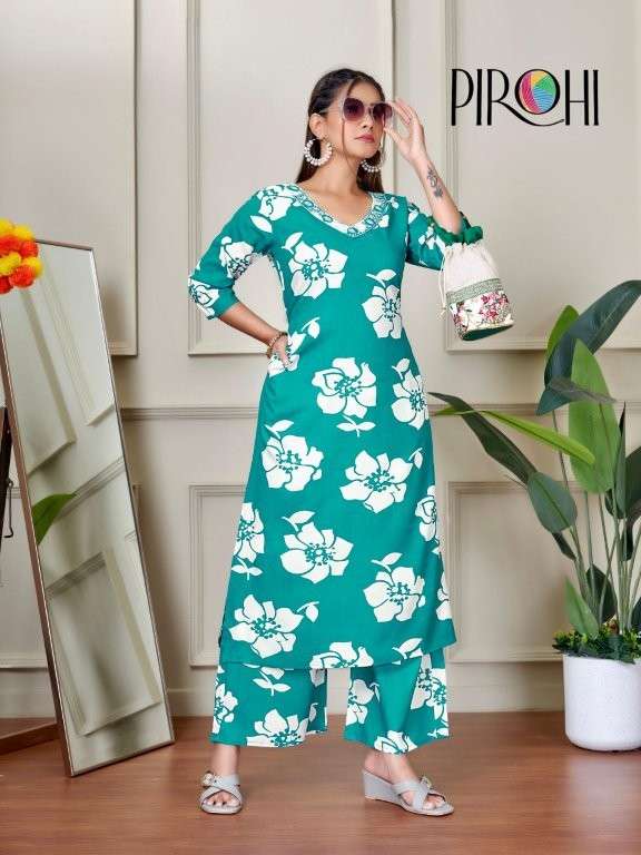 PIROHI SUMMER COLLECTION PURE RAYON PRINTED KURTIS-00140