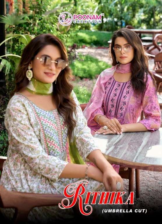 POONAM CREATION RITHIKA 1001 TO 1006 SERIES PURE CAPSULE PRINTED DRESSES-00014