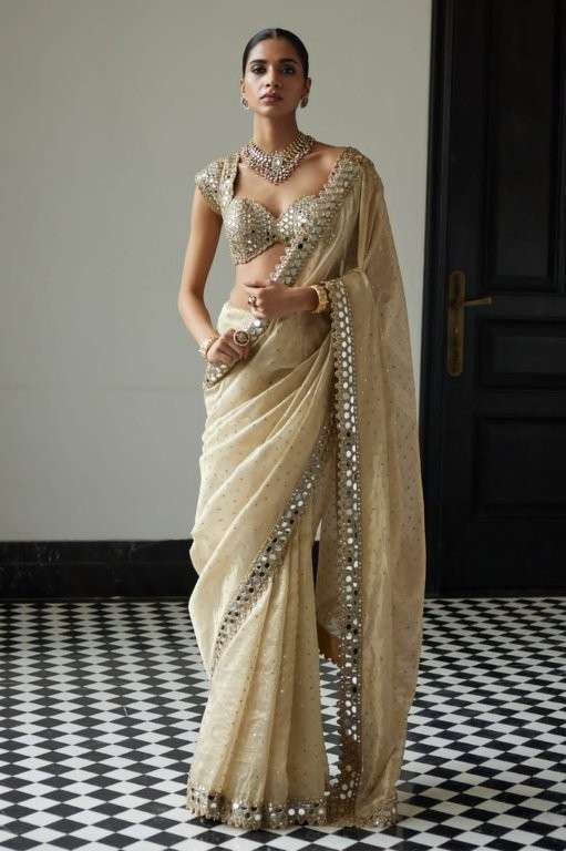 PREETI VOL-578 BY ASLIWHOLESALE DESIGNER PURE ORGANZA EMBROIDERY SARES-00253