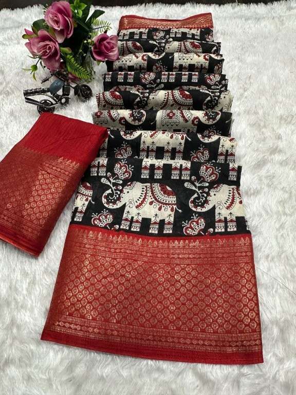 PREETI VOL-581 BY ASLIWHOLESALE DESIGNER PURE DOLA SILK PRINTED SAREES-00253