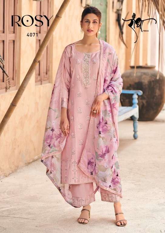 RADHA TRENDZ ROSY 4071 TO 4076 SERIES PURE JAM COTTON EMBROIDERY DRESSES-00062