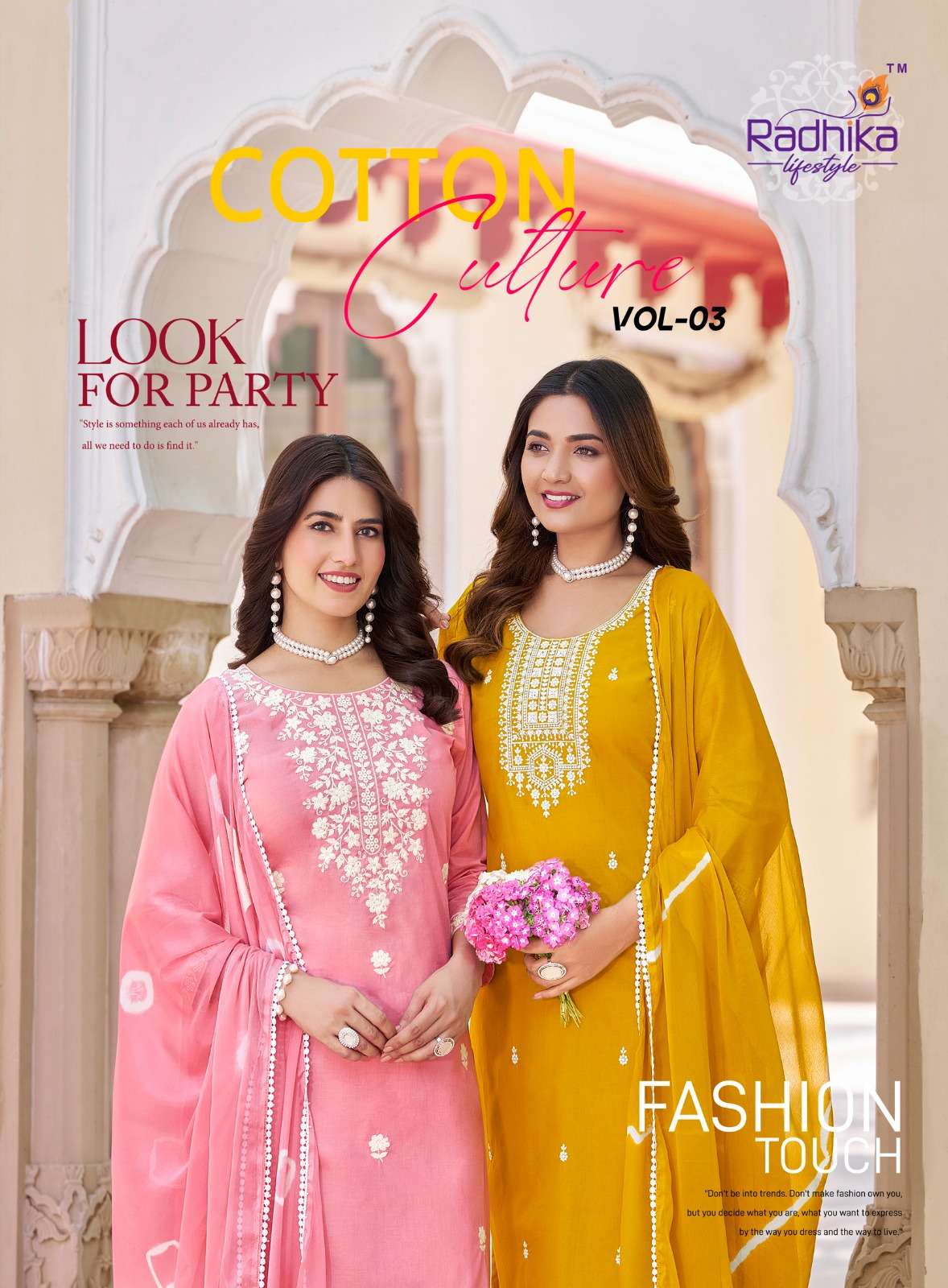 RADHIKA LIFESTYLE COTTON CULTURE VOL-3 3001 TO 3006 SEREIS PURE COTTON DRESSES-00014