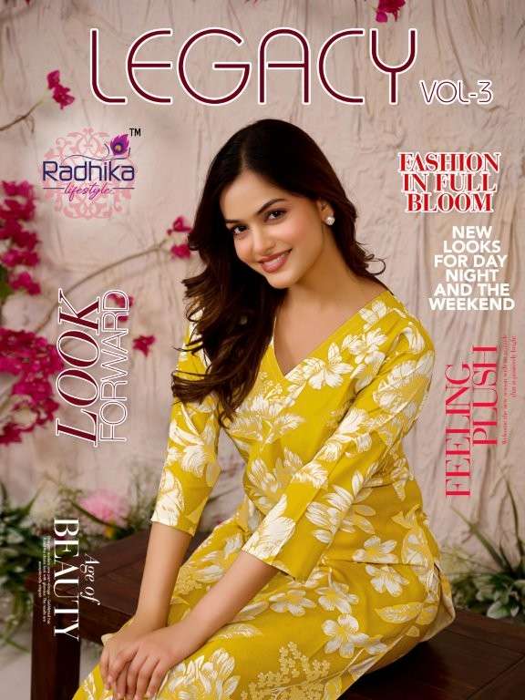 RADHIKA LIFESTYLE LEGACY VOL-03 3001 TO 3006 SERIES PURE RAYON PRINTED CO-ORD SET-00062