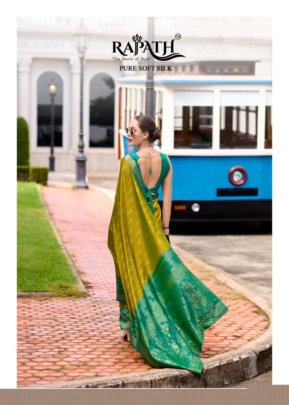 RAJPATH PYRAMID SILK PURE SOFT SILK IKKAT SAREES-00004