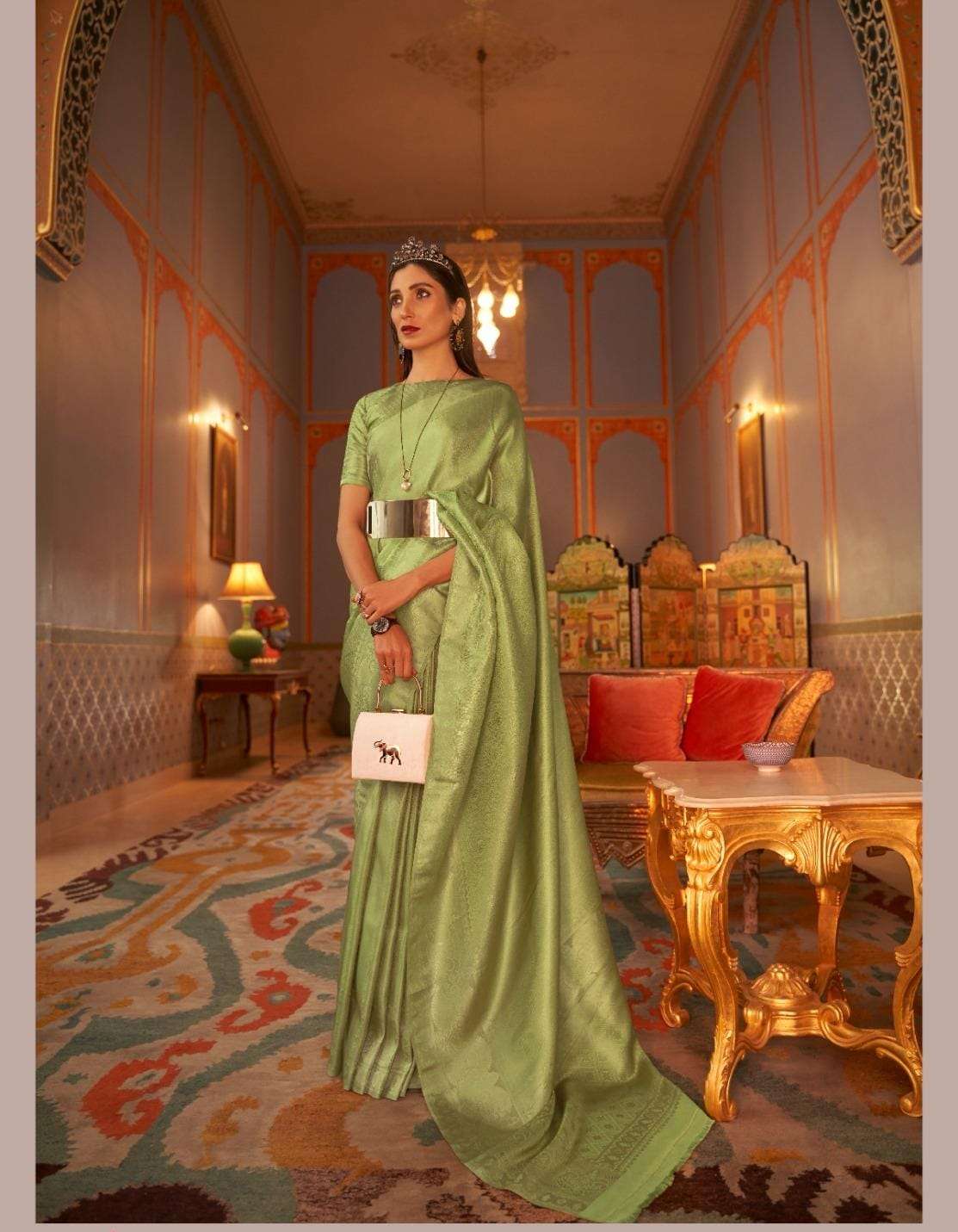 RAJTEX-KANUPAMA SILK 219001 TO 219006 SERIES PURE NYLON SATIN SAREES-00178