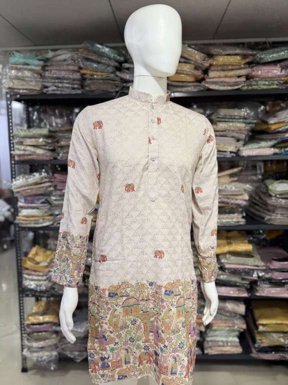 RAJVASTRA BY ASLIWHOLESALE DESIGNER PURE RAYON MENS KURTA-00179