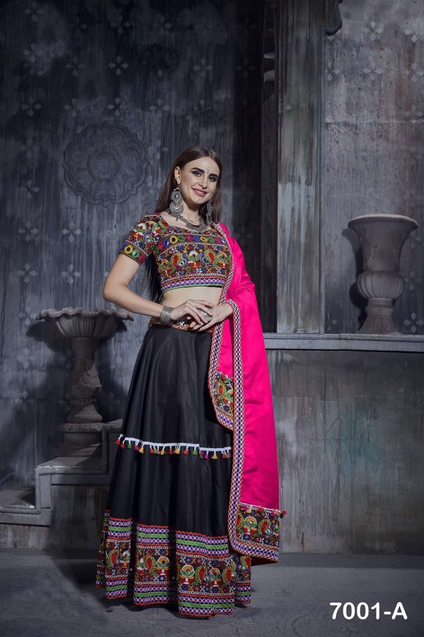 RAJWADI VOL-1 7001-A BY ASLIWH0LESALE DESIGNER PURE ART SILK LEHENGAS-00060