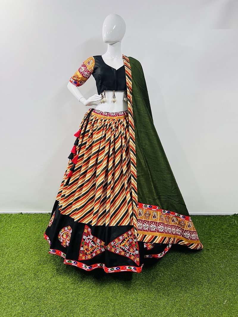 RAJWADI VOL-7 COLOUR BY ASLIWHOLESALE DESIGNER PURE COTTON SILK LEHENGAS-00060
