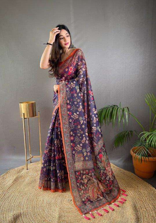 RAKSHA BY ASLIWHOLESALE DESIGNER PURE MALAI COTTON PRINTED SAREES-00282