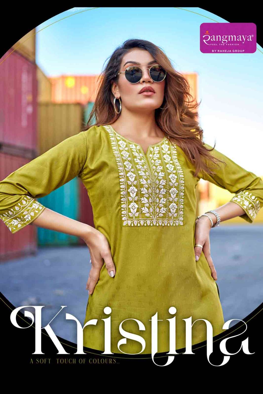 RANGMAYA KRISTINA PURE DOBBY EMBROIDERY TUNICS-00014