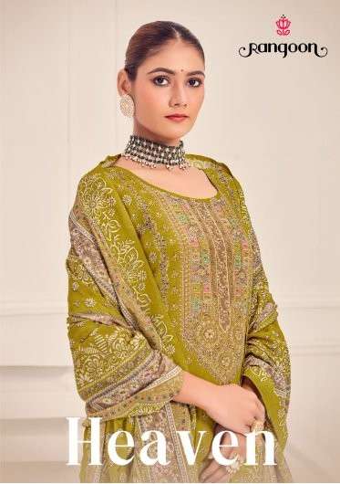 RANGOON  HEAVEN 5001 TO 5004 SERIES PURE MUSLIN EMBROIDERY DRESSES-00062
