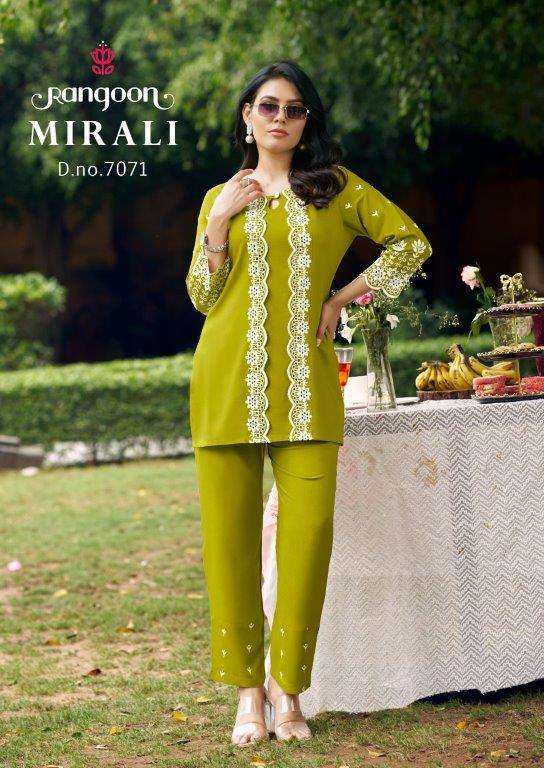 RANGOON MIRALI 7071 TO 7074 SERIES PURE VISCOSE RAYON CO-ORD SET-00062