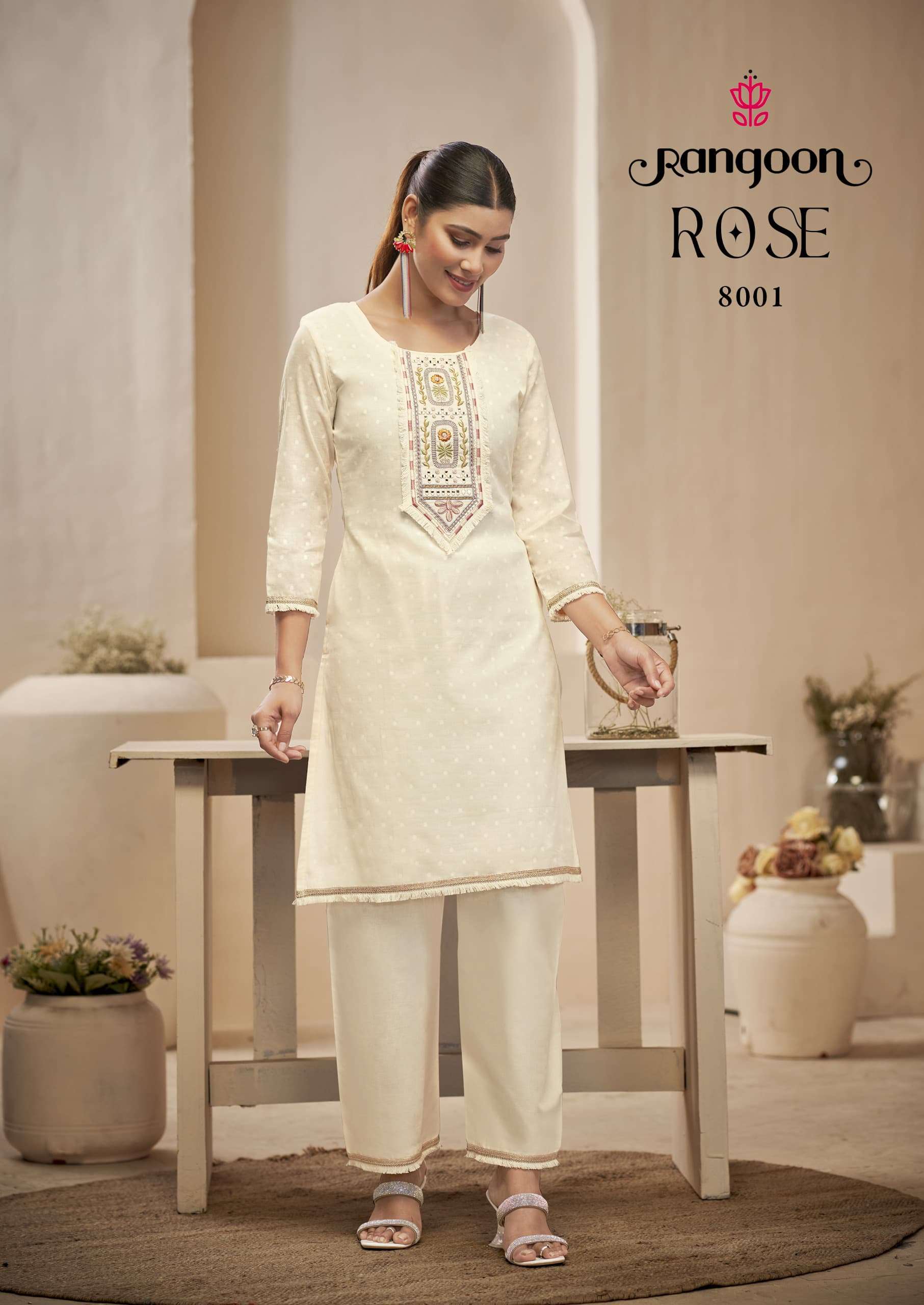 RANGOON ROSE 8001 TO 8006 SERIES PURE COTTON CO-ORD SET-00062