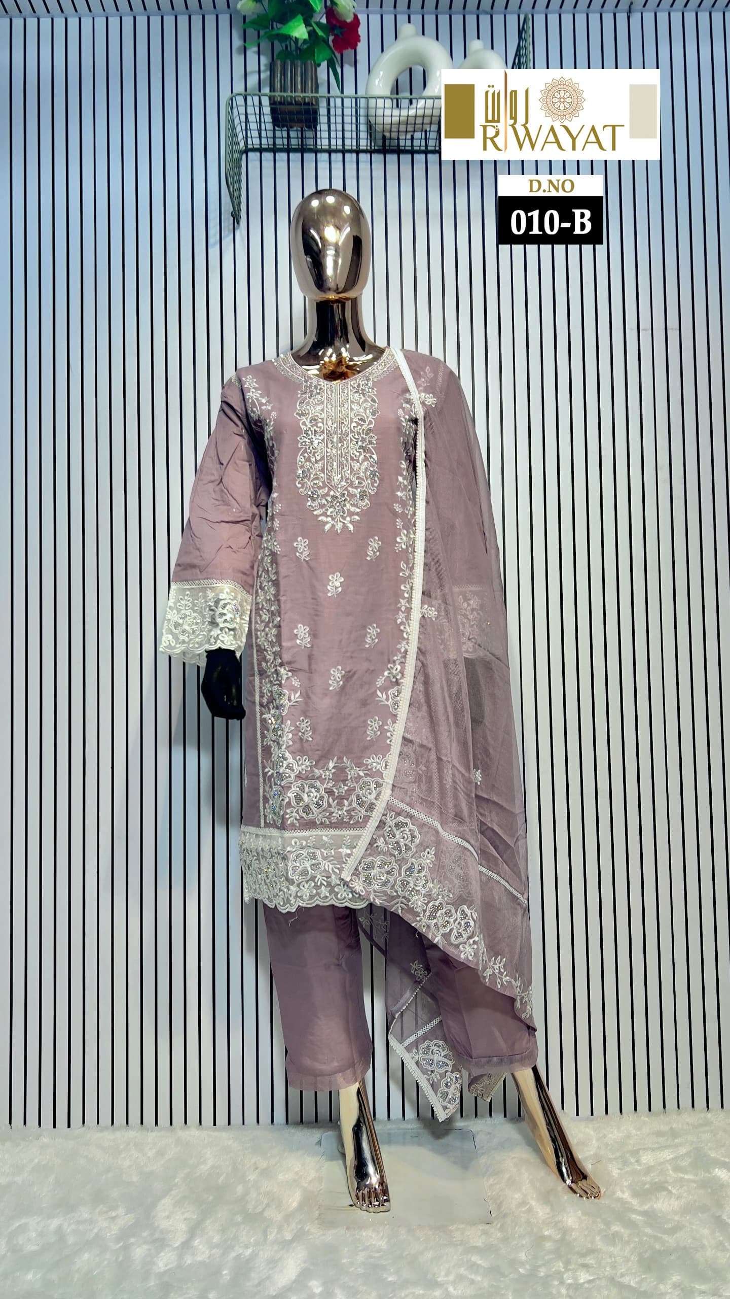 RIWAYAT 010 SERIES PURE HEAVY EMBROIDERY COTTON PAKISTANI DRESSES-00022