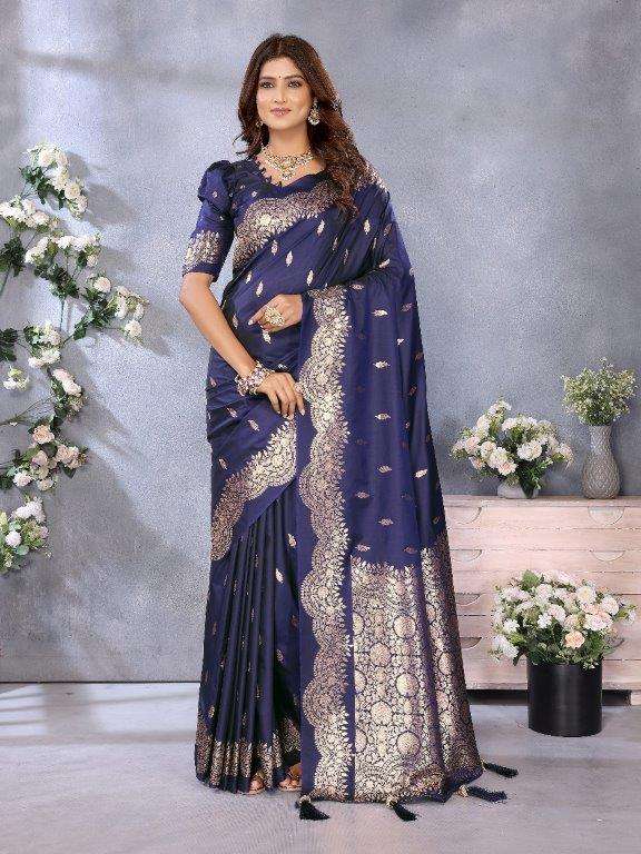 RIYA BY ASLIWHOLESALE DESIGNER PURE BANARASI SILK SAREES-00125