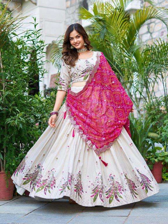 RM-102 BY ASLIWHOLESALE DESIGNER PURE SILK EMBROIDERY LEHENGAS-00236