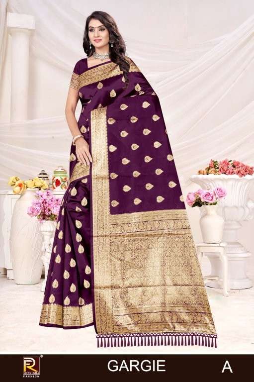 RONISHA FASHION GARGIE PURE BANARSI SAREES-00053