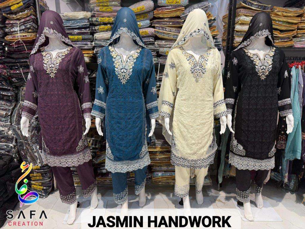 SAFA CREATION JASMIN PURE GEORGETTE EMBROIDERY DRESSES-00203
