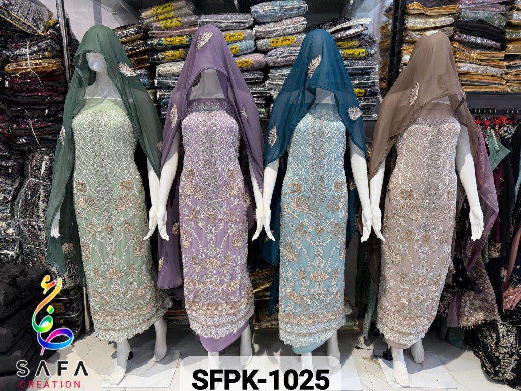 SAFA CREATION SF-1025 PURE GEORGETTE EMBROIDERY PAKISTANI DRESSES-00203