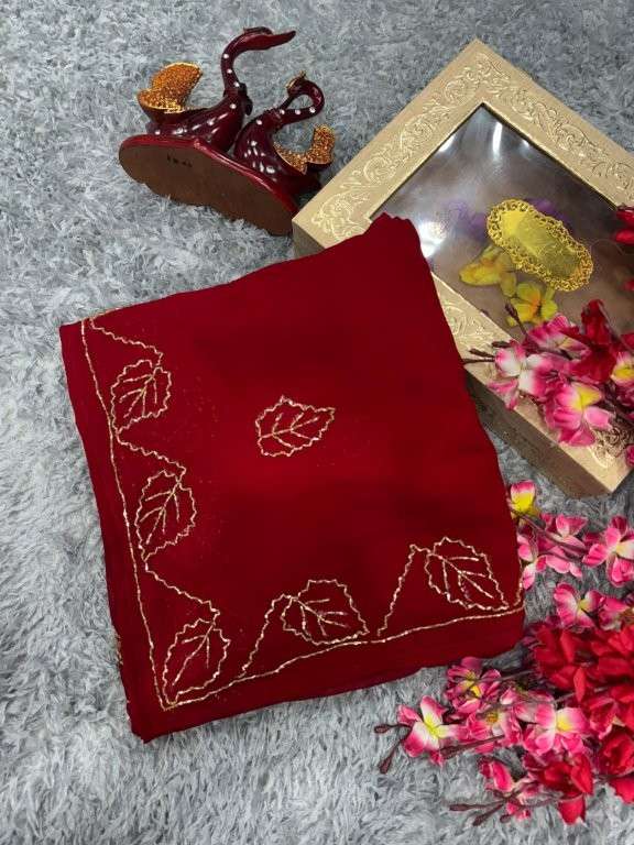 SAKHI VOL-120 BY ASLIWHOLESALE DESIGNER PURE FAUX GEORGETTE SAREES-00219