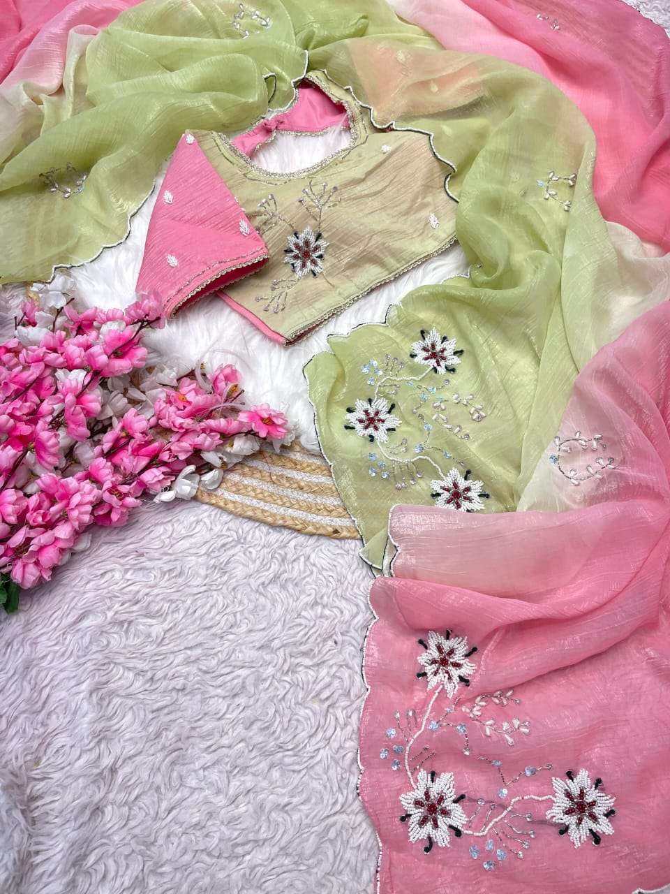 SAKHI VOL-138 BY ASLIWHOLESALE DESIGNER PURE CHIFFON PRINTED SAREES-00219
