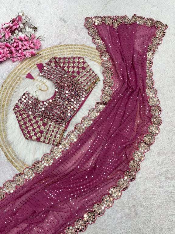 SAKHI VOL-150 BY ASLIWHOLESALE DESIGNER PURE FAUX GEORGETTE SAREES-00219