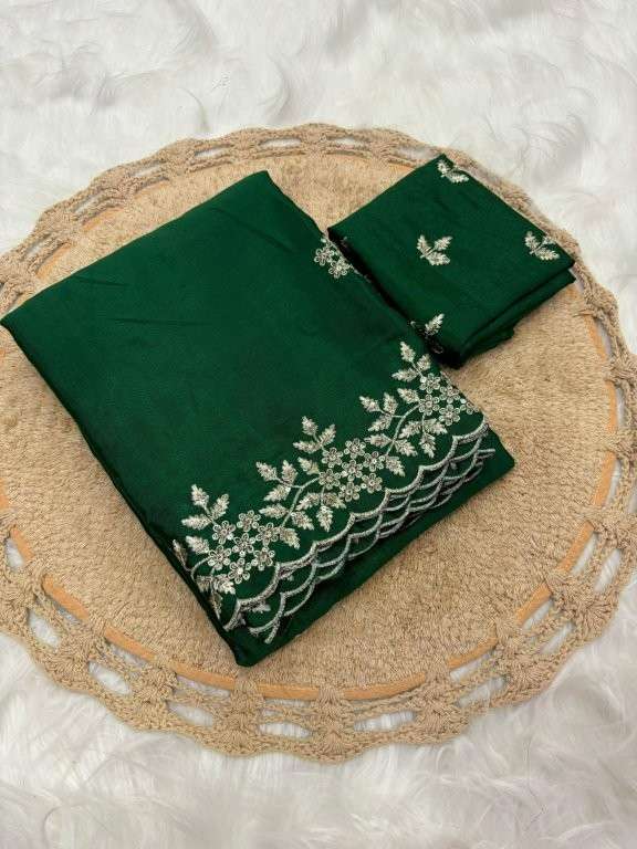 SAKHI VOL-151 BY ASLIWHOLESALE DESIGNER PURE CHINON SAREES-00219