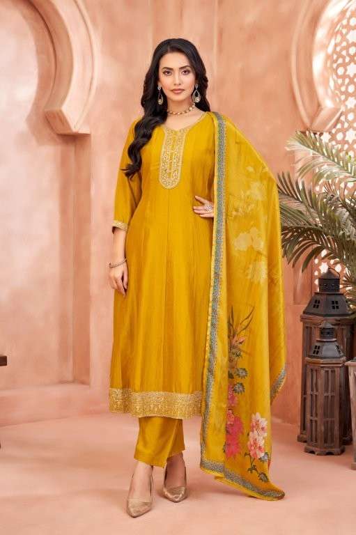 SALWAR SUIT BY ASLIWHOLESALE DESIGNER PURE VICHITRA EMBROIDERY DRESSES-00014