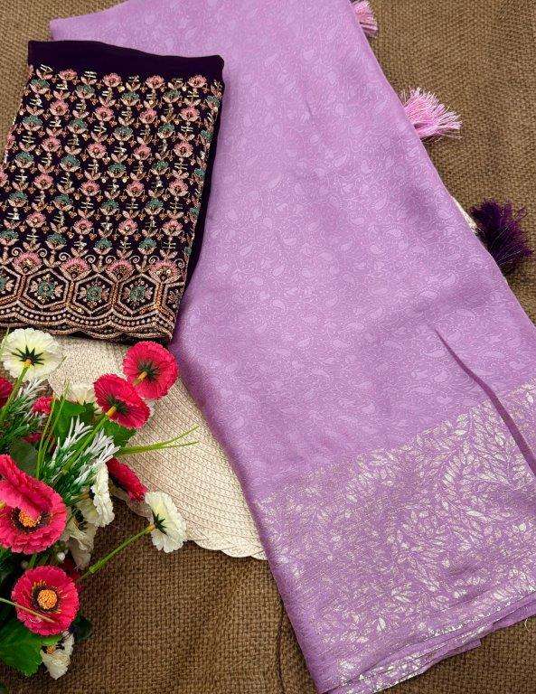 SAMANTA BY ASLIWHOLESALE DESIGNER PURE SATIN CHIFFON SAREES-00256