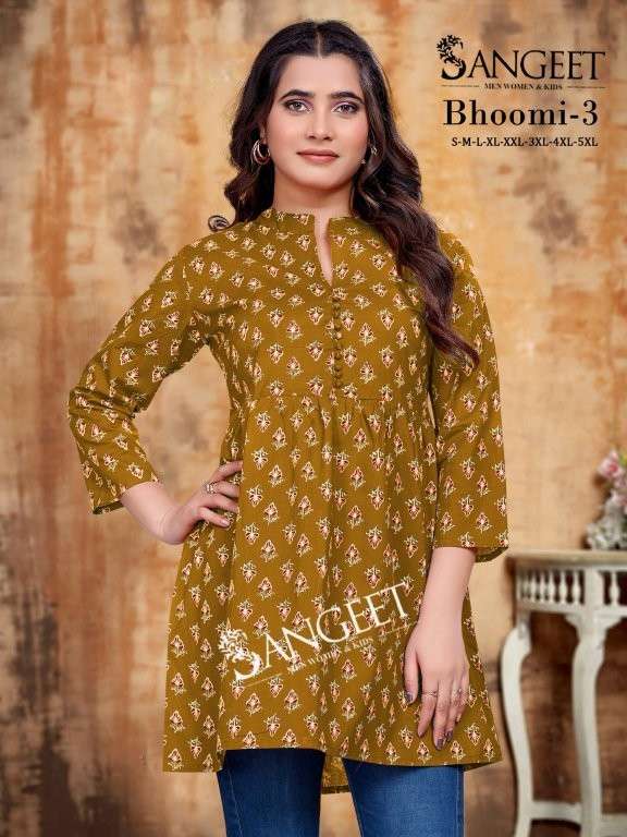 SANGEET BHOOMI VOL-3 1001 TO 1004 SERIES PURE COTTON PRINTED KURTIS-00062