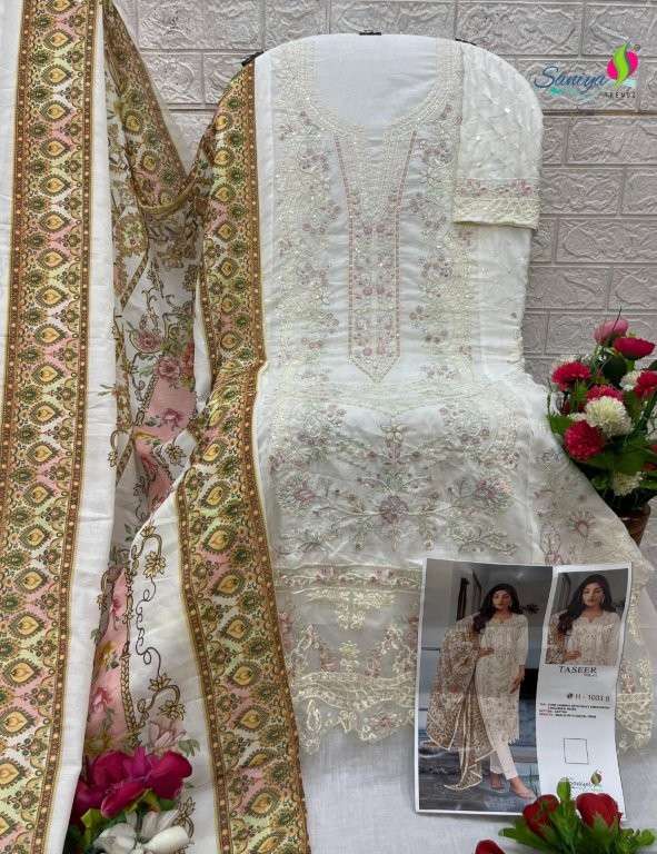 SANIYA TRENDZ TASEER VOL-1 PURE CAMBRIC COTTON PRINTED PAKISTANI DRESSES-00022