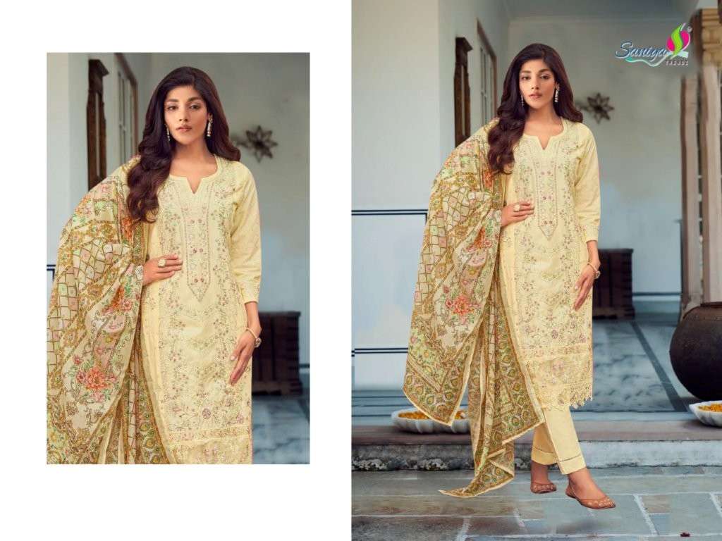 SANIYAB TRENDZ TASEER PURE HEAVY COTTON EMBROIDERY DRESS-00071