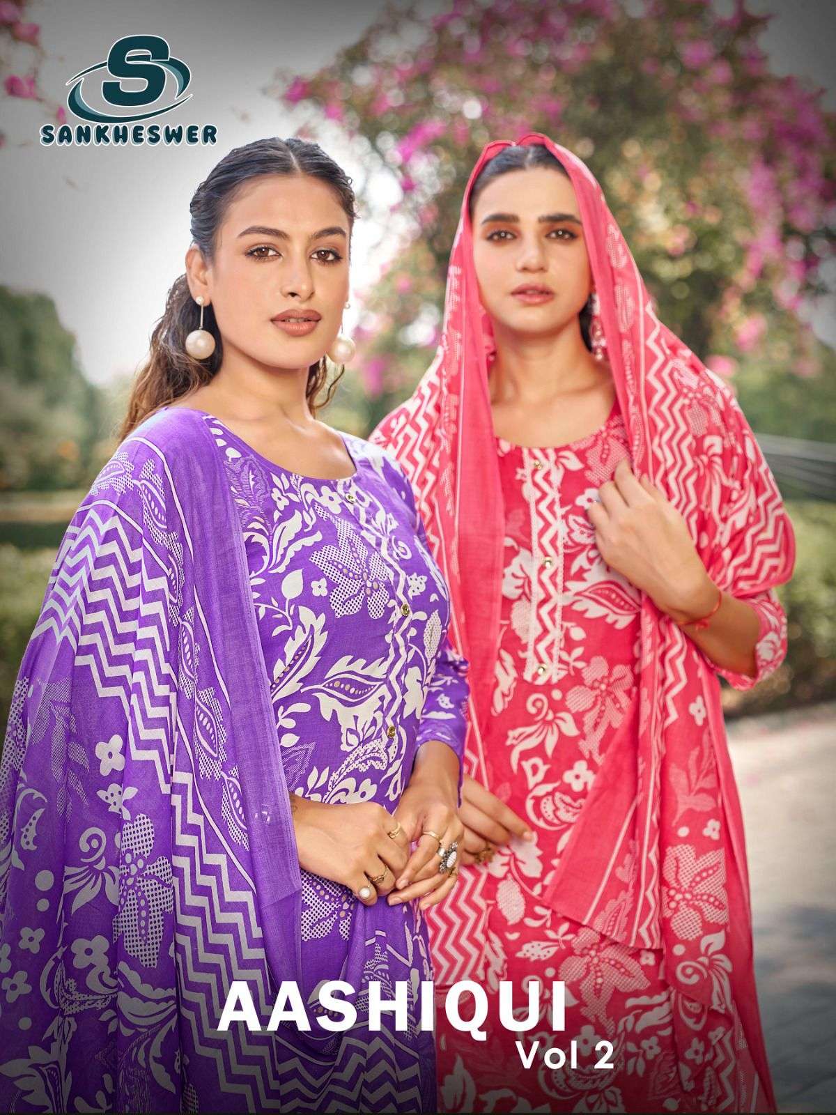 SANKHESWER AASHIQUI VOL-2 1001 TO 1008 SERIES PURE COTTON PRINTED DRESSES-00014