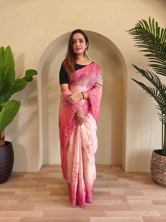 SAPNA BY ASLIWHOLESALE DESIGNER PURE ORGANZA EMBROIDERY SAREES-00282