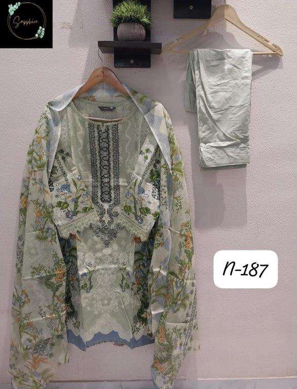 SAPPHIRE AGHA NOORAIN-187 SERIES PURE LAWN PRINTED DRESSES-00272
