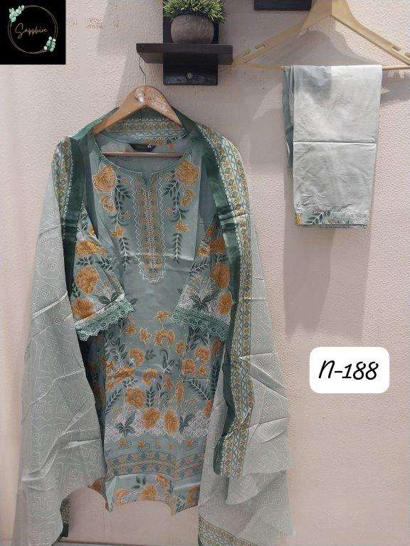 SAPPHIRE AGHA NOORAIN -188 PURE LAWN PRINTED DRESSES-00272