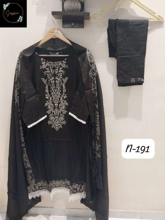 SAPPHIRE AGHA NOORAIN-191 SERIES PURE LAWN PRINTED DRESSES-00272